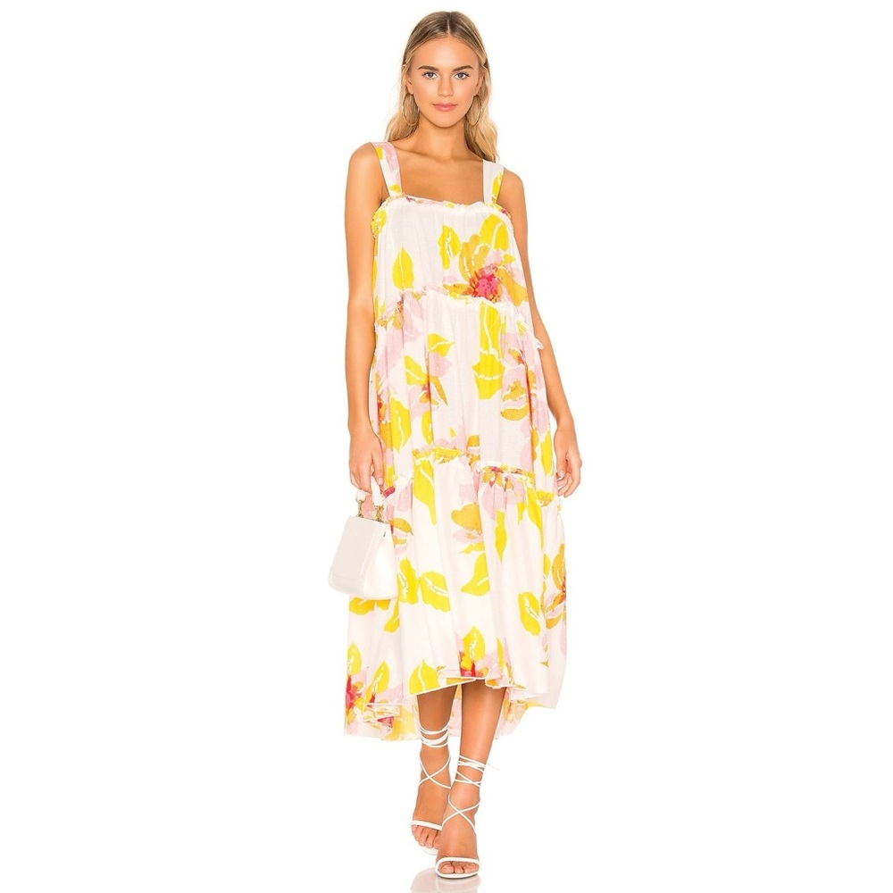 Free People Moonshine Midi Boho Floral Dress